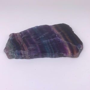 Beautiful Natural Rainbow Flourite Crystal Rough Slab